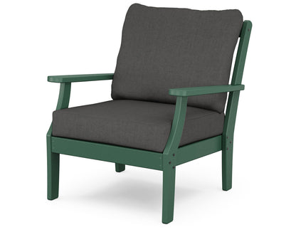 POLYWOOD® Braxton Deep Seating Chair in Green / Spectrum Carbon