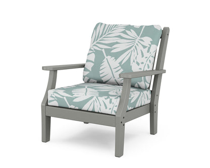 Country Living Wovendale Deep Seating Chair in Slate Grey / Leaf Glacier Spa