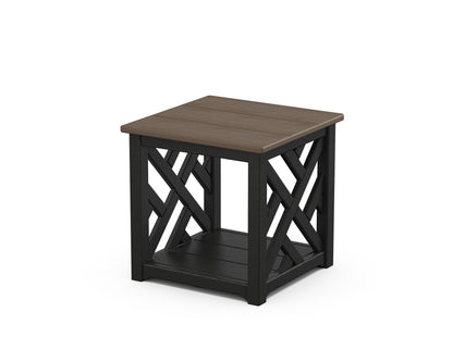 POLYWOOD® Chippendale Accent Table in Black / Kona