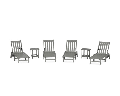 POLYWOOD® Vineyard 6-Piece Chaise Set in Slate Grey