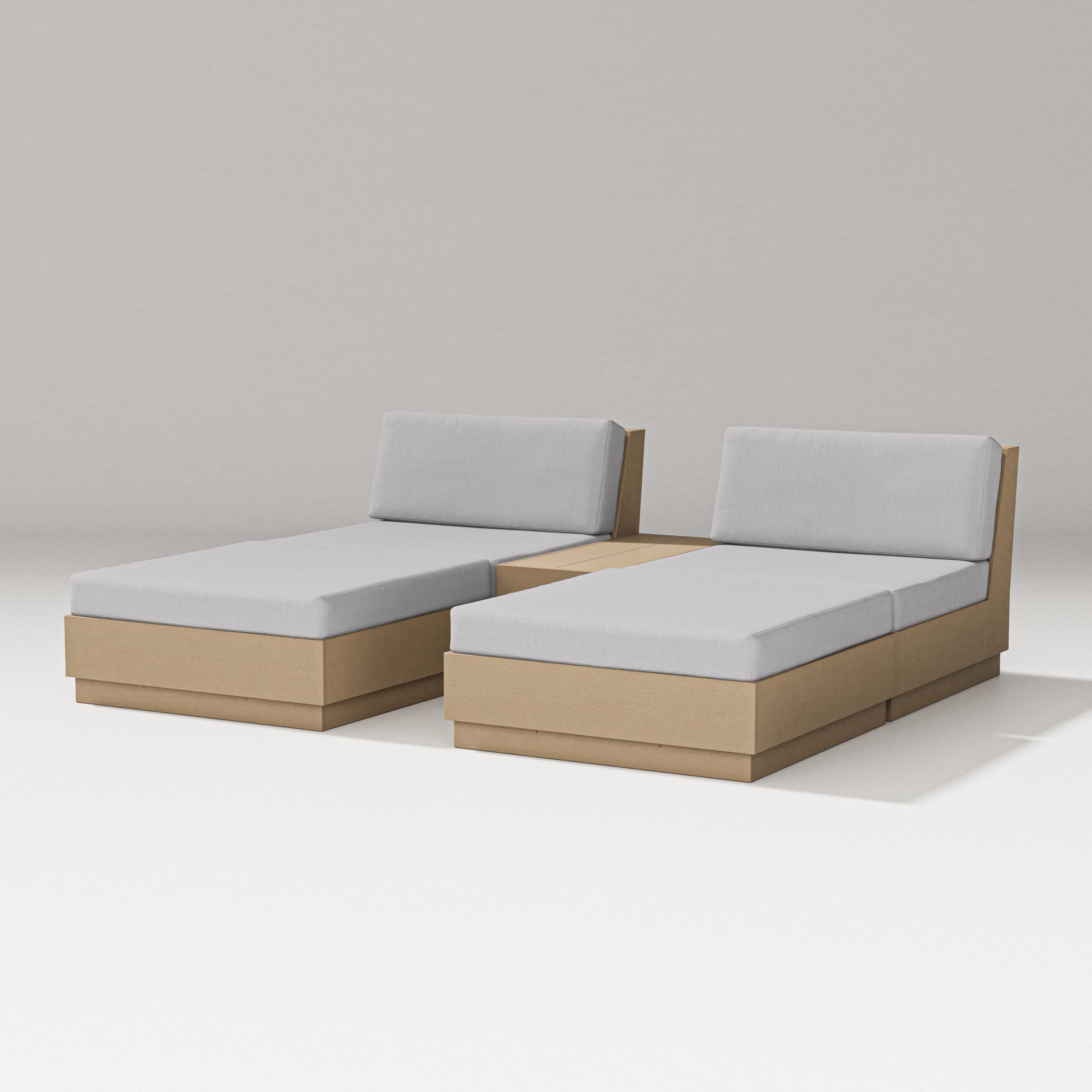 PW Designer Series Elevate Double Chaise Set in Vintage Sahara / Granite
