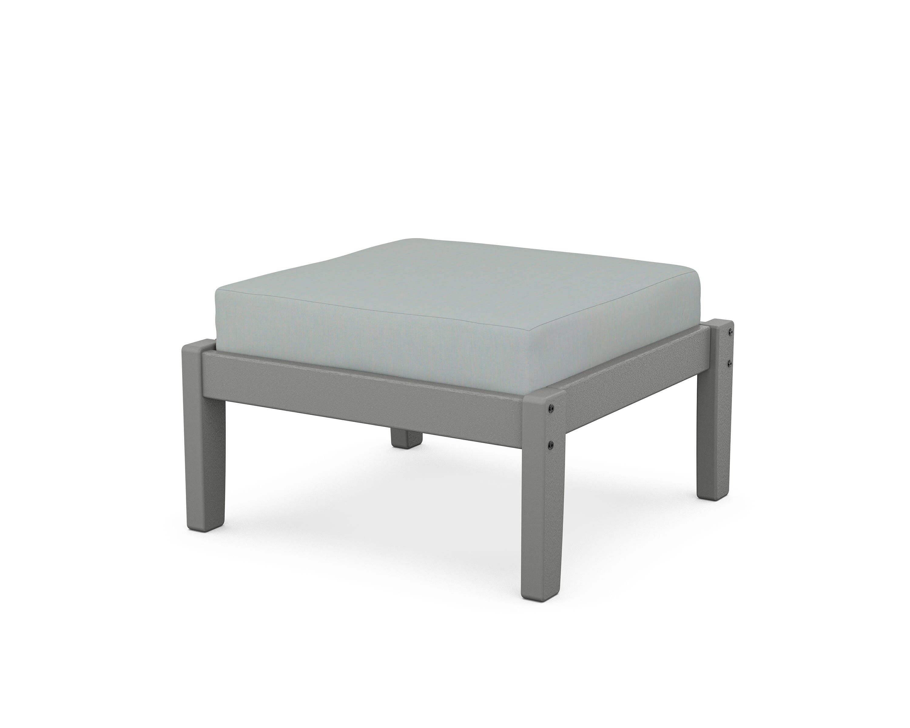 Unbranded Deep Seating Ottoman in Slate Grey / Spa