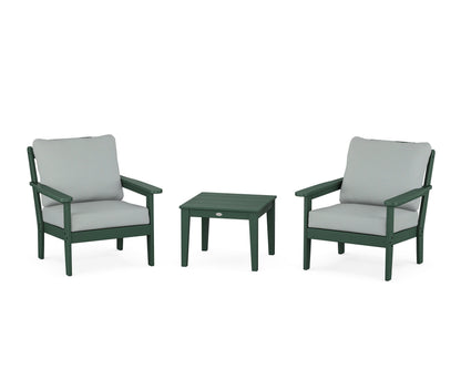 Country Living Cottage 3-Piece Deep Seating Set in Green / Spa