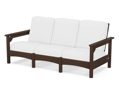 POLYWOOD® Club Sofa in Mahogany / Natural