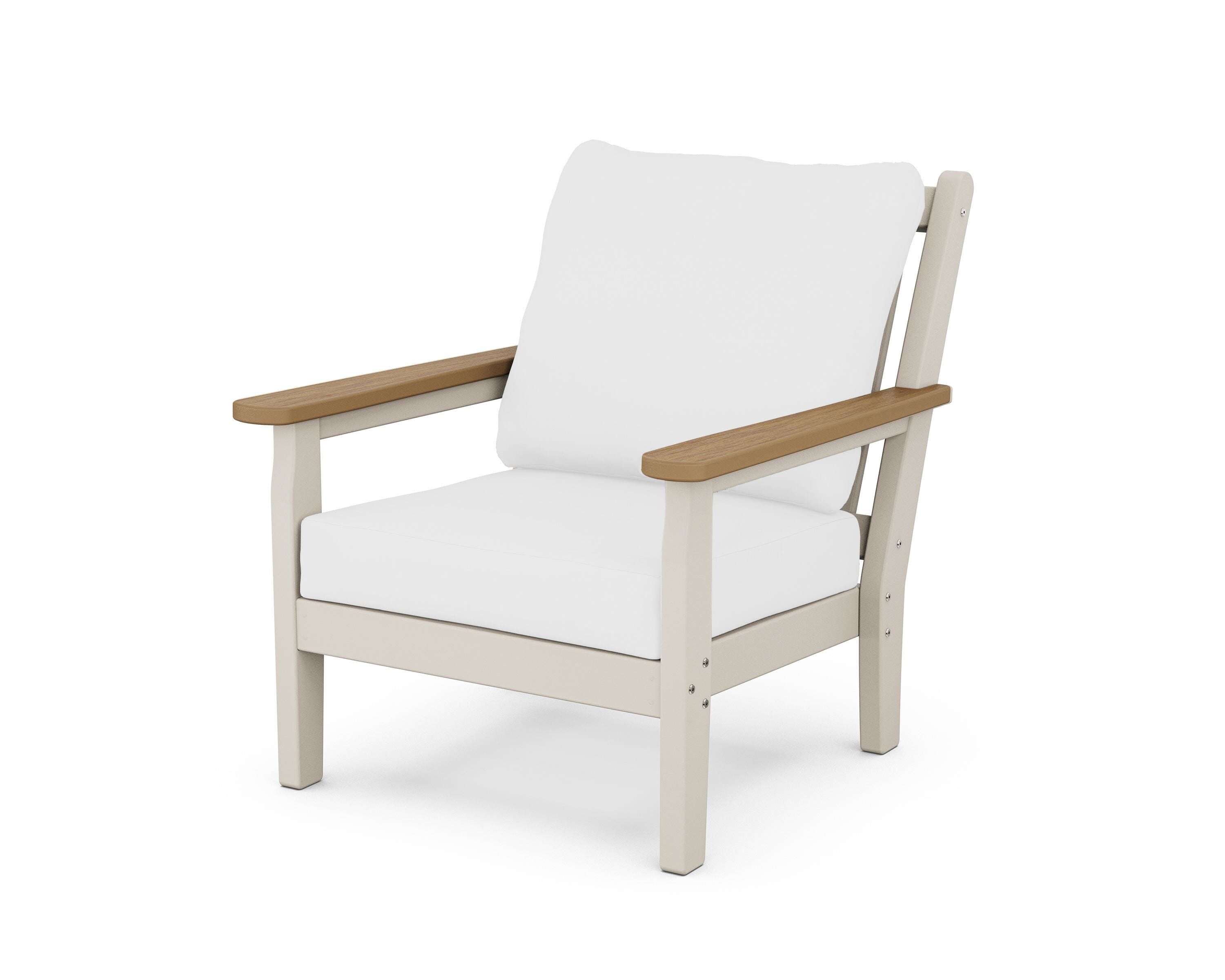 POLYWOOD® Chippendale Deep Seating Chair in Sand / Natural / Natural