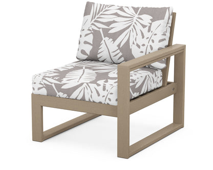 POLYWOOD® EDGE Modular Right Arm Chair in Vintage Sahara / Leaf Grey Mist