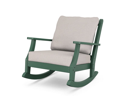 Country Living Wovendale Deep Seating Rocking Chair in Green / Dune Burlap