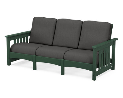 POLYWOOD® Club Mission Sofa in Green / Spectrum Carbon