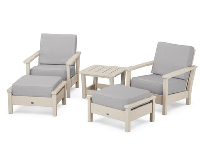 POLYWOOD® Harbour 5-Piece Deep Seating Chair Set in Sand / Granite