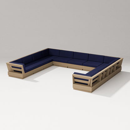 PW Designer Series Elevate Large U-Shaped Sectional in Vintage Sahara / Navy
