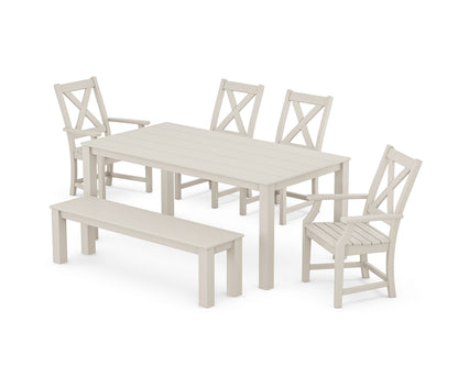 POLYWOOD® Braxton 6-Piece Parsons Dining Set with Bench in Sand