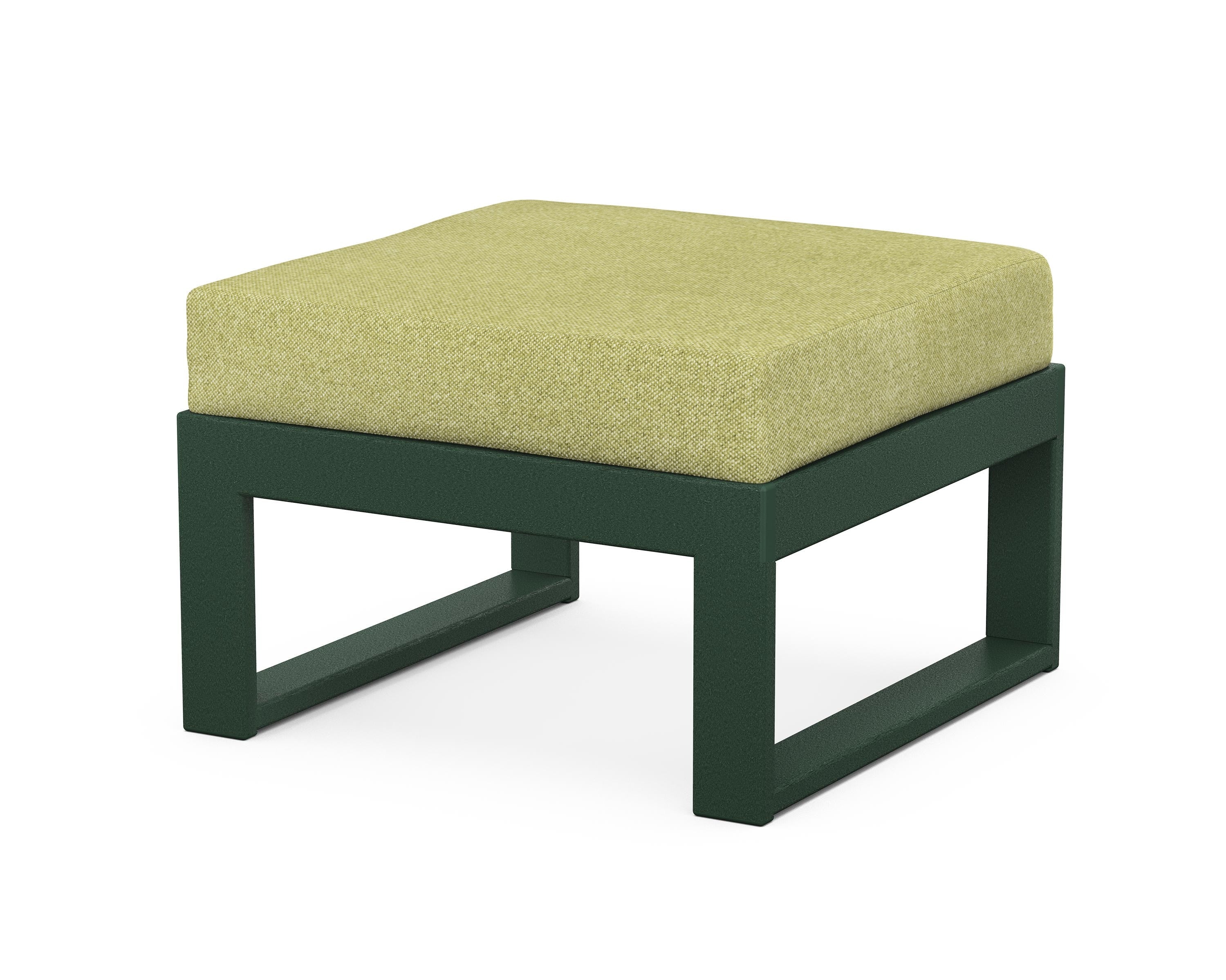 Unbranded Modular Ottoman - Modern in Green / Chartreuse Boucle