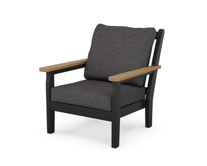 POLYWOOD® Chippendale Deep Seating Chair in Black / Natural / Ash Charcoal