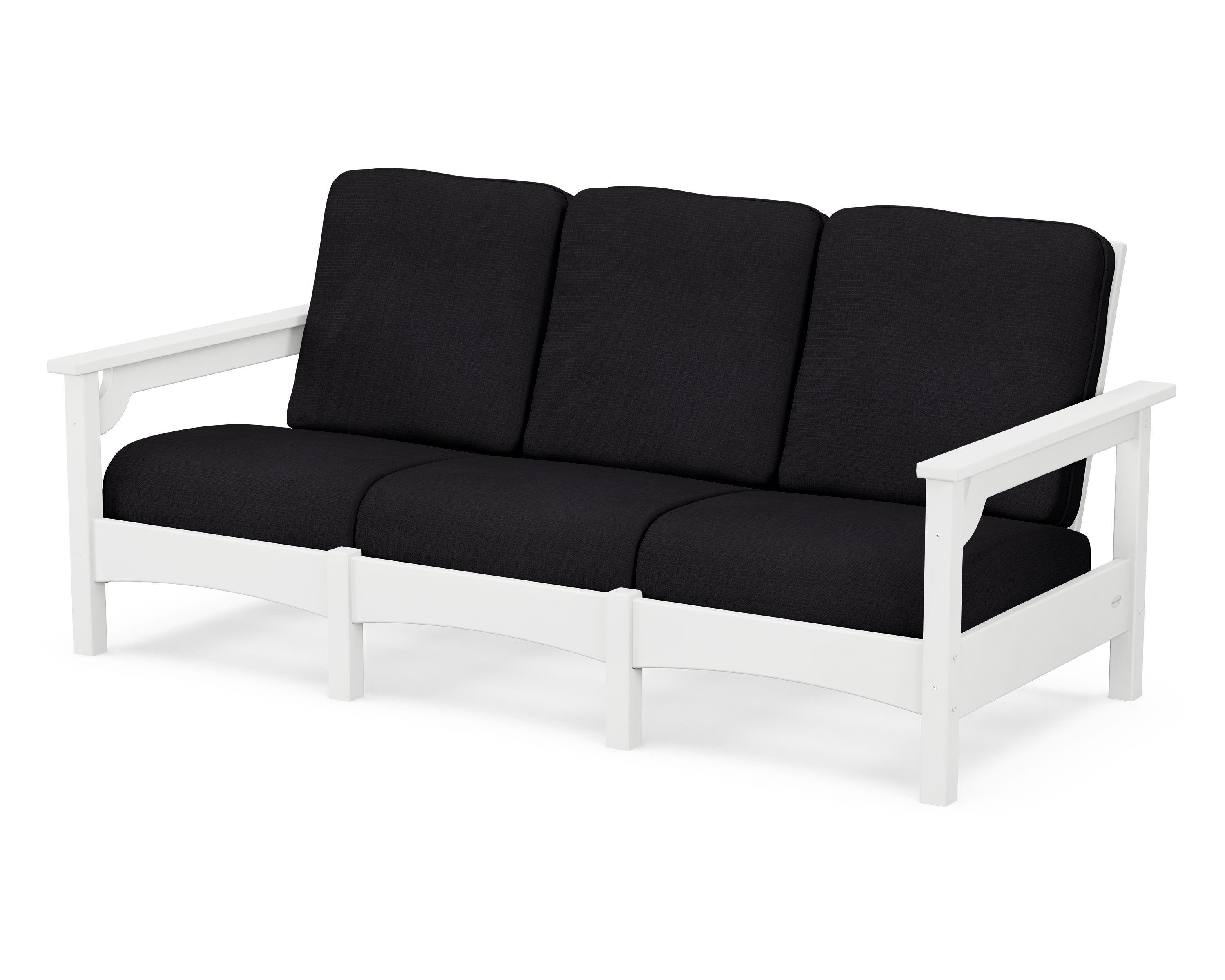 POLYWOOD® Club Sofa in White / Midnight Linen