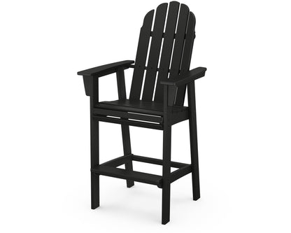 POLYWOOD® Vineyard Curveback Adirondack Bar Chair in Black