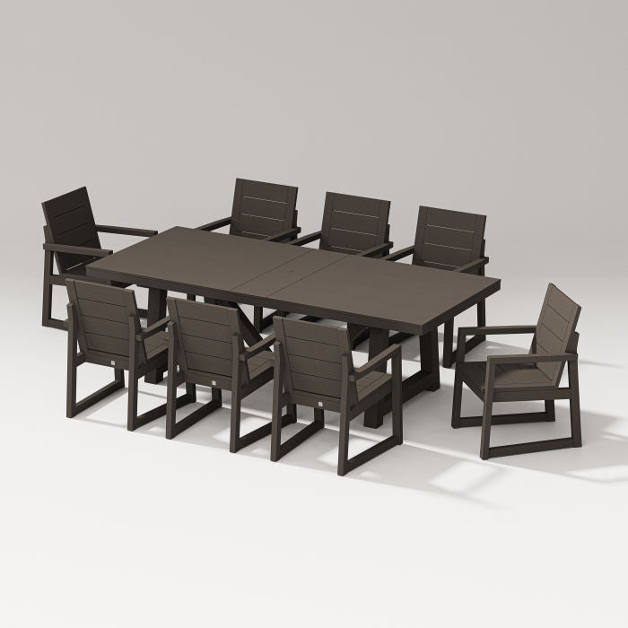 Elevate 9-piece A-frame Table Dining Set