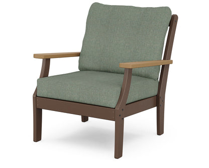 POLYWOOD® Braxton Deep Seating Chair in Mahogany / Natural / Cast Sage