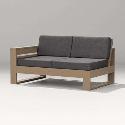PW Designer Series Latitude Modular Left Arm Loveseat in Vintage Sahara / Ash Charcoal