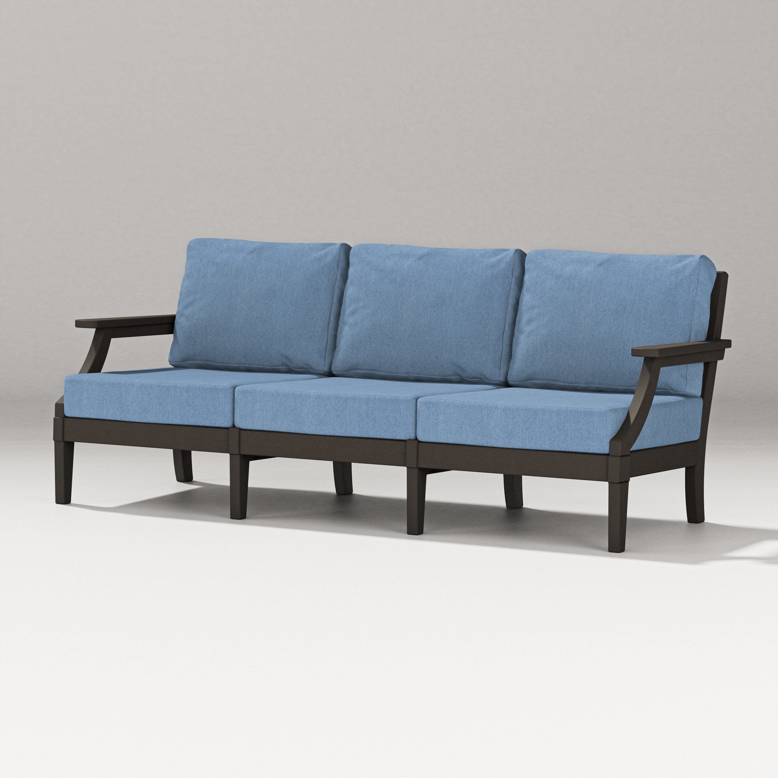 PW Designer Series Estate Sofa in Vintage Coffee / Sky Blue
