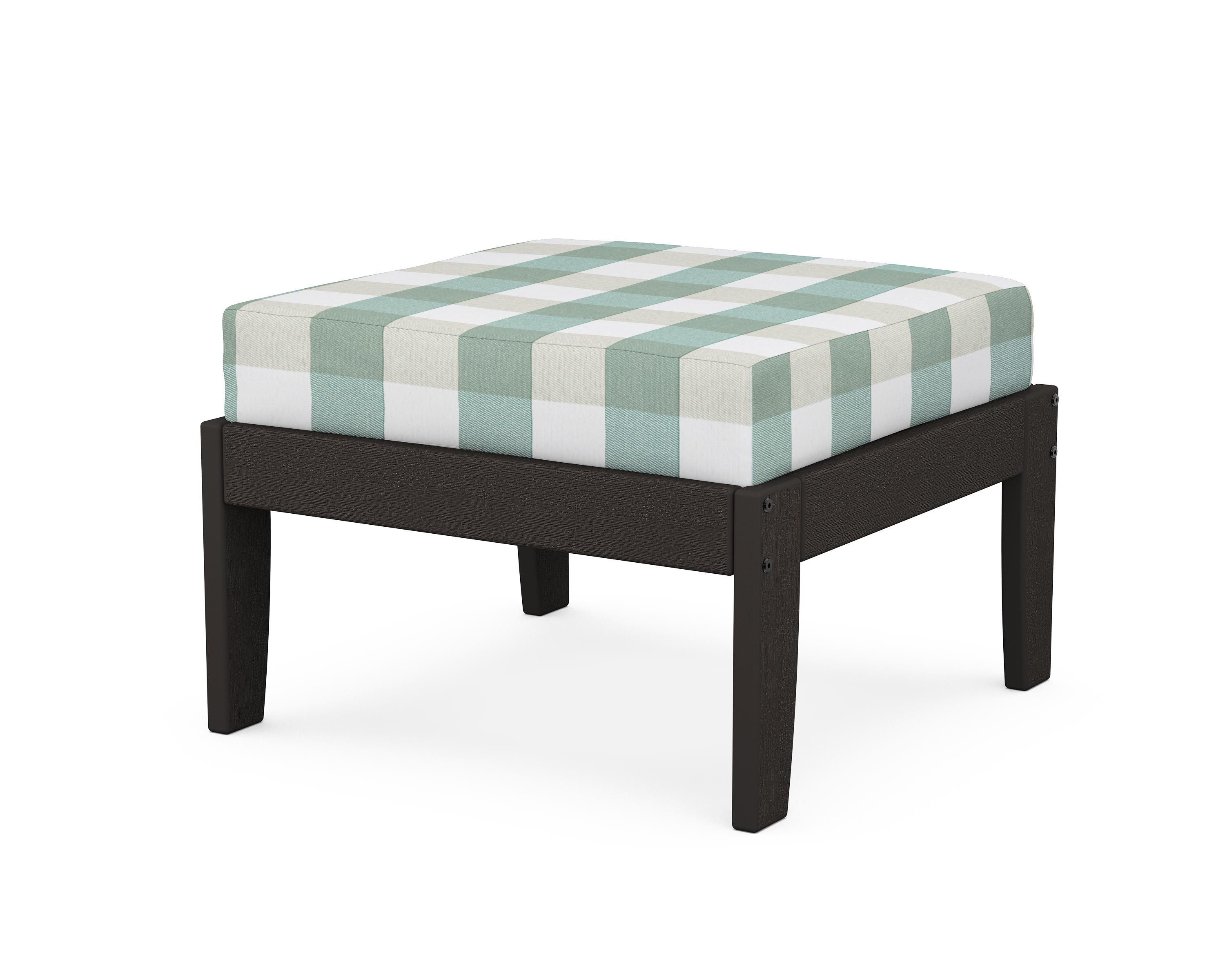 Unbranded Modular Ottoman - Classic in Vintage Coffee / Buffalo Plaid Glacier Spa