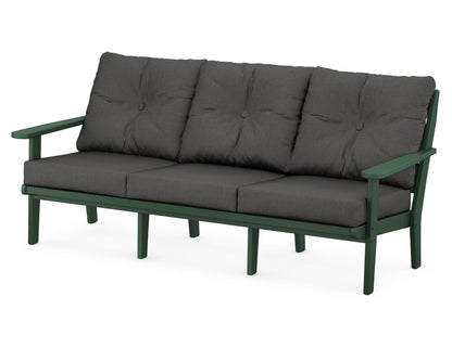 POLYWOOD® Lakeside Deep Seating Sofa in Green / Spectrum Carbon