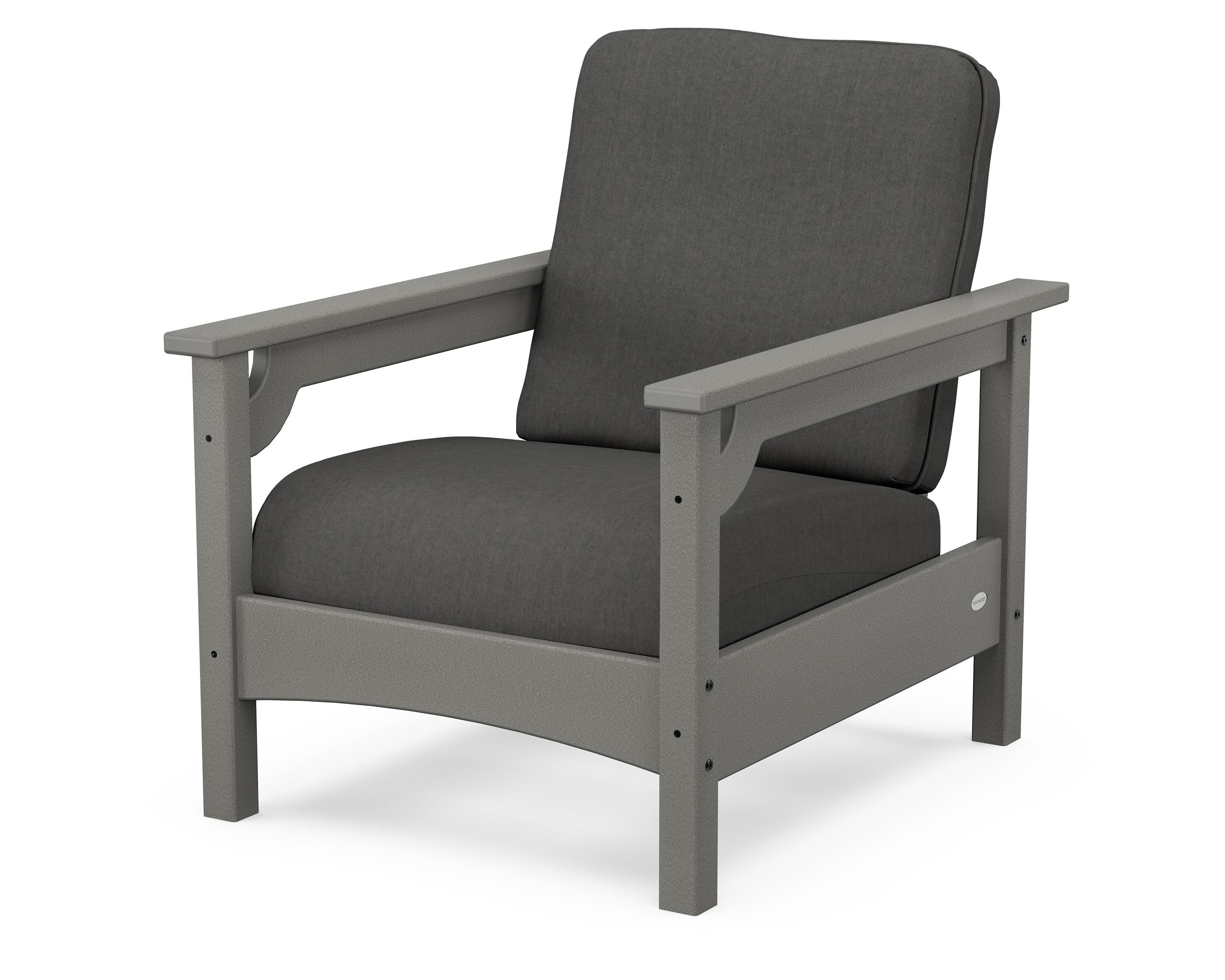 POLYWOOD® Club Chair in Slate Grey / Spectrum Carbon