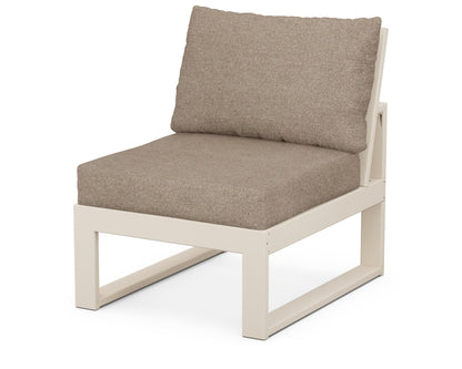 Unbranded Modular Armless Chair in Sand / Spiced Burlap