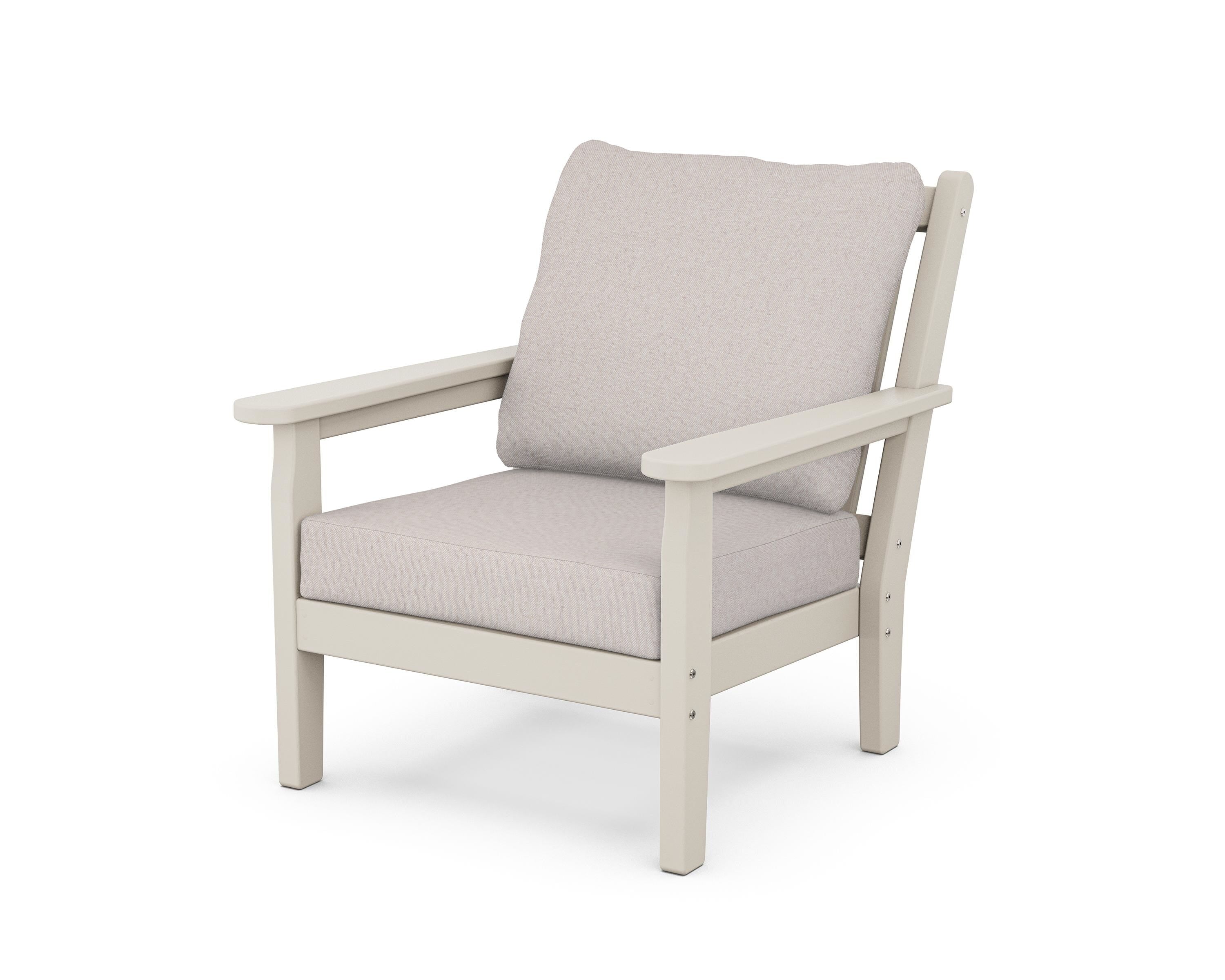 POLYWOOD® Chippendale Deep Seating Chair in Sand / Dune Burlap