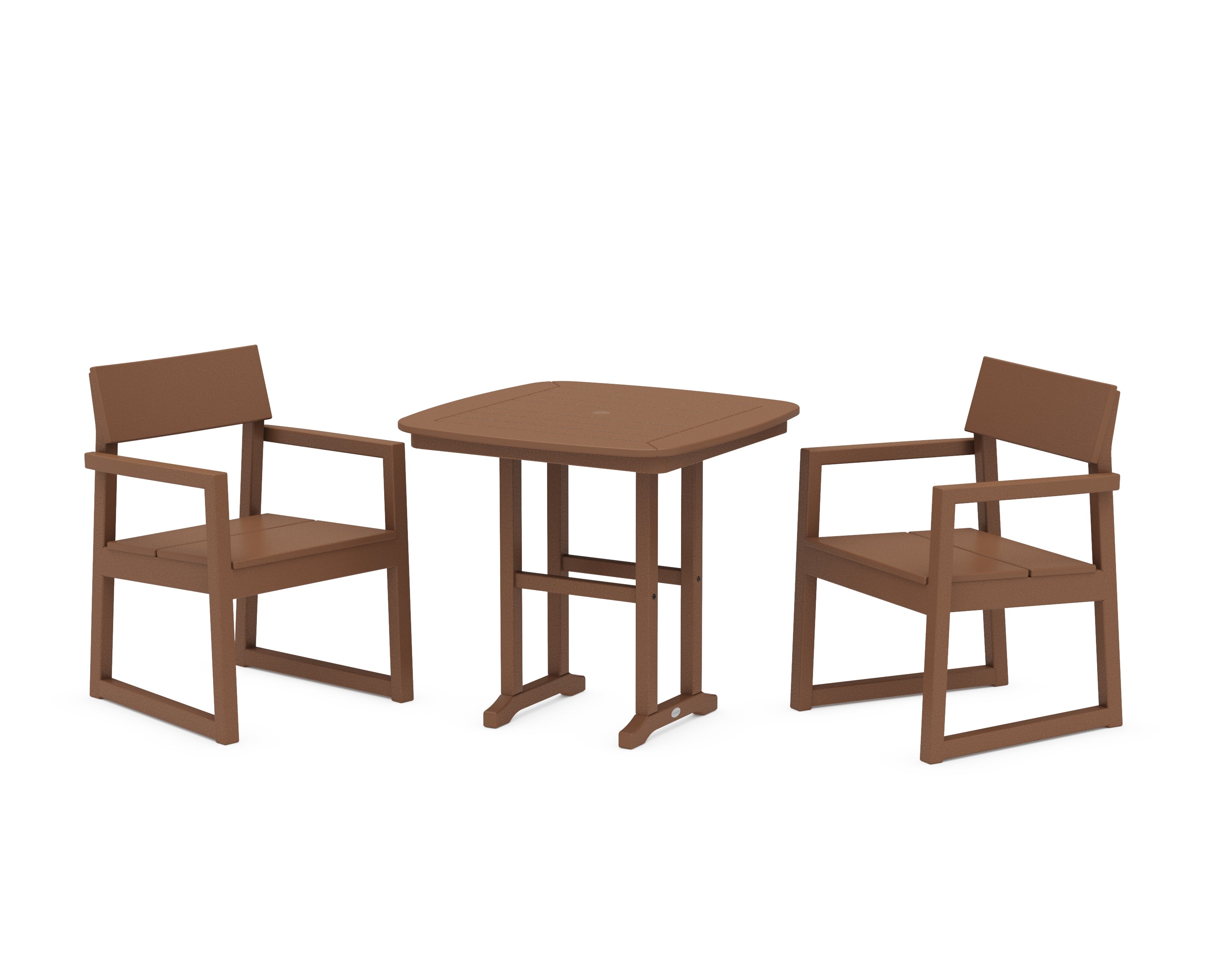 POLYWOOD® EDGE 3-Piece Dining Set in Teak