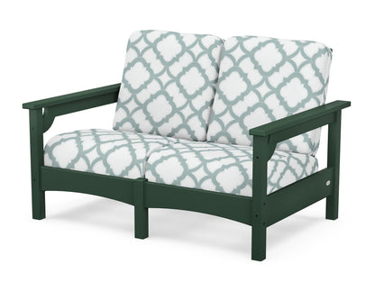 POLYWOOD® Club Loveseat in Green / Trellis Glacier Spa