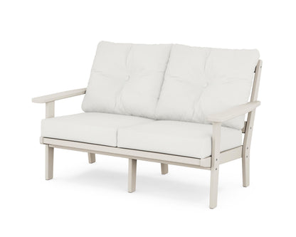 POLYWOOD® Prairie Deep Seating Loveseat in Sand / Natural Linen