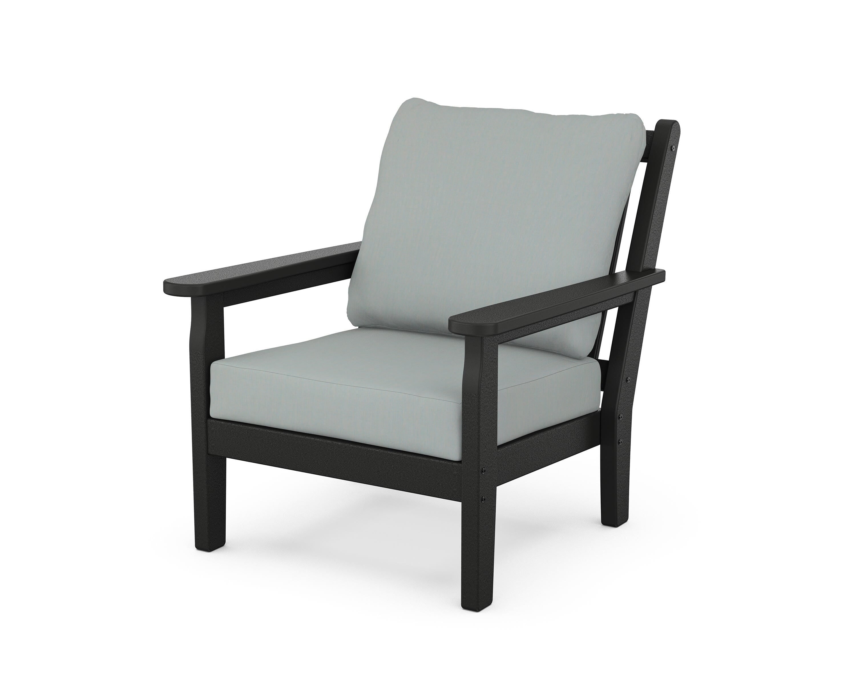 POLYWOOD® Chippendale Deep Seating Chair in Black / Spa