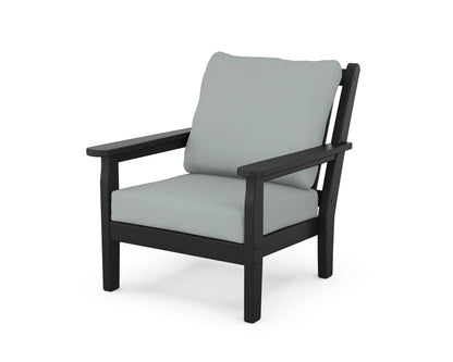 POLYWOOD® Chippendale Deep Seating Chair in Black / Spa