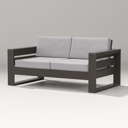 PW Designer Series Latitude Loveseat in Vintage Coffee / Granite