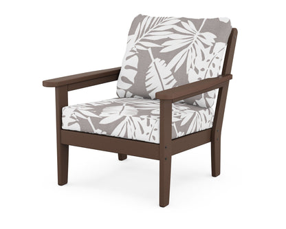 Country Living Cottage Deep Seating Chair in Mahogany / Leaf Grey Mist
