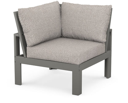 Unbranded Modular Corner Chair in Slate Grey / Weathered Tweed