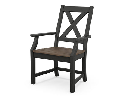 POLYWOOD® Braxton Dining Arm Chair in Black / Kona