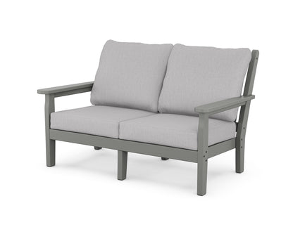 POLYWOOD® Chippendale Deep Seating Loveseat in Slate Grey / Granite