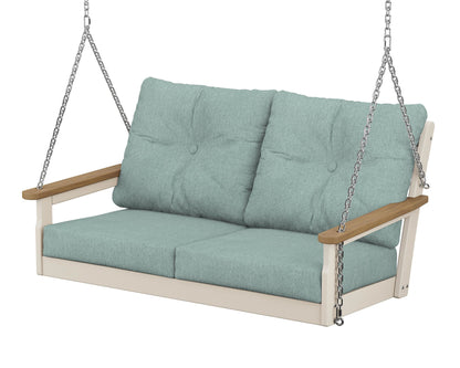 POLYWOOD® Vineyard Deep Seating Swing in Sand / Natural / Glacier Spa