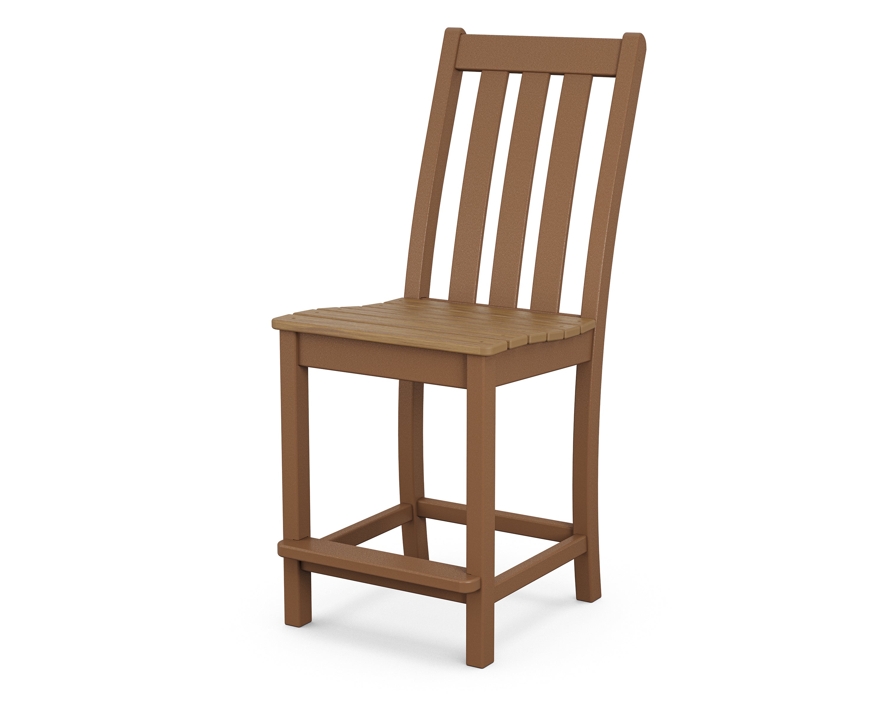 POLYWOOD® Vineyard Counter Side Chair in Teak / Natural