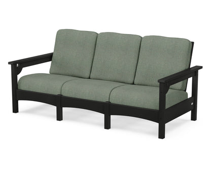 POLYWOOD® Club Sofa in Black / Cast Sage