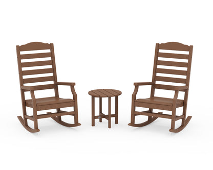 POLYWOOD® Savannah 3-Piece Rocking Chair Set in Teak