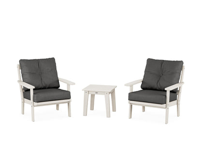 POLYWOOD® Oxford 3-Piece Deep Seating Set in Sand / Spectrum Carbon