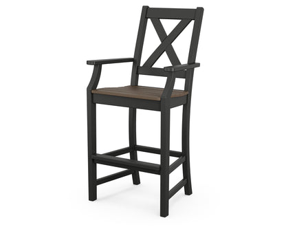 POLYWOOD® Braxton Bar Arm Chair in Black / Kona