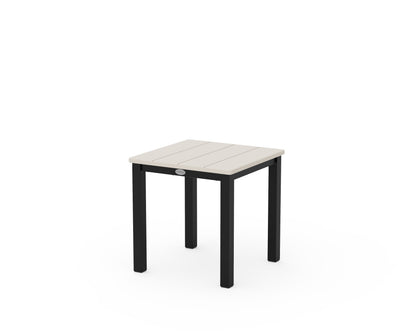 POLYWOOD® Main Street 18" Side Table in Black / Sand