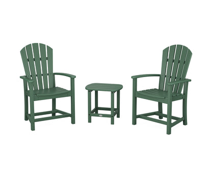POLYWOOD® Palm Coast 3-Piece Upright Adirondack Chair Set in Green