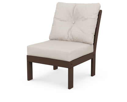 POLYWOOD® Vineyard Modular Armless Chair in Mahogany / Cast Ash