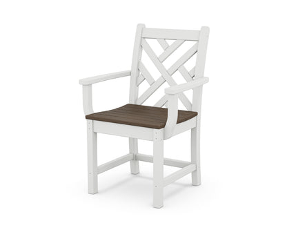 POLYWOOD® Chippendale Dining Arm Chair in White / Kona