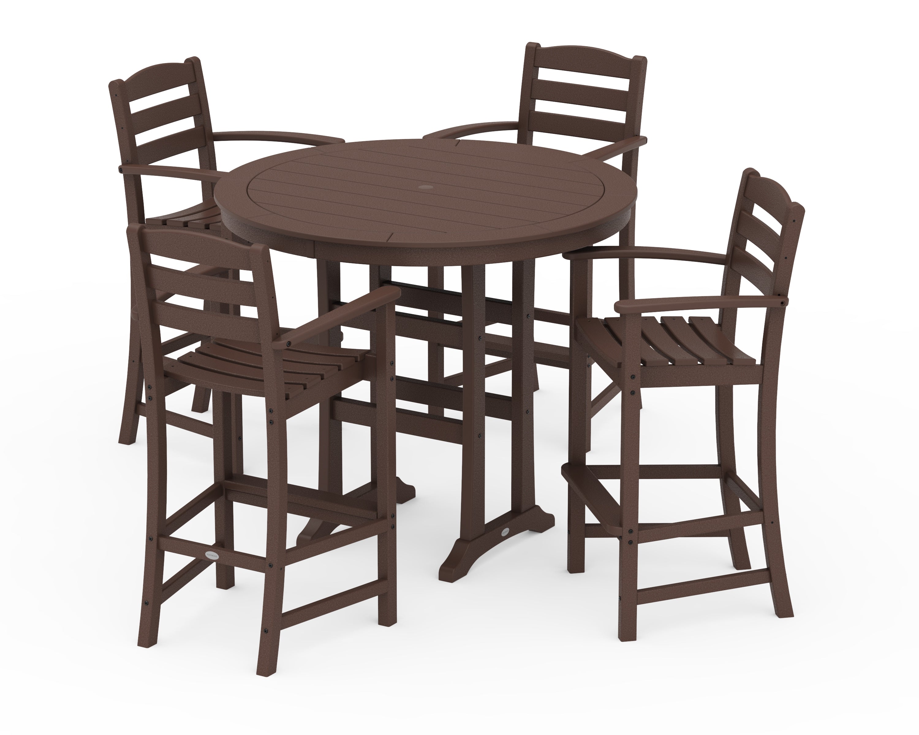 POLYWOOD® La Casa Café 5-Piece Bar Dining Set in Mahogany