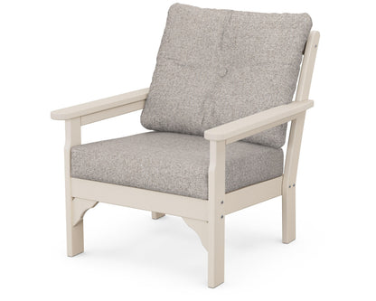 POLYWOOD® Vineyard Deep Seating Chair in Sand / Weathered Tweed